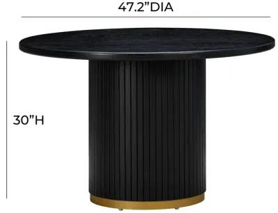 Chelsea Black Oak Round Dining Table