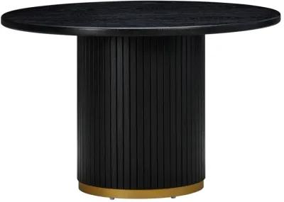 Chelsea Black Oak Round Dining Table