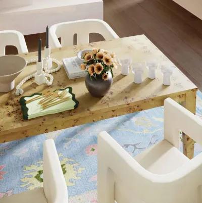 Brandyss Natural Burl Rectangular Dining Table