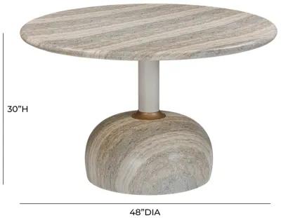 Omaha Concrete Faux Travertine 48" Round Dining Table