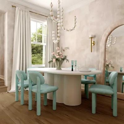 Elise Pale Blue Performance Velvet Dining Chair