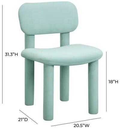 Elise Pale Blue Performance Velvet Dining Chair