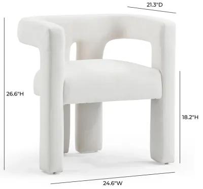 Sloane Bone White Recycled Fabric Chair