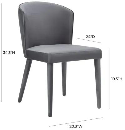 Metropolitan Grey Velvet Chair