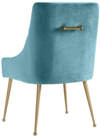 Beatrix Sea Blue Velvet Side Chair