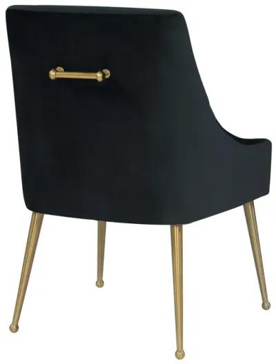 Beatrix Black Velvet Side Chair