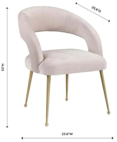 Rocco Blush Velvet Dining Chair