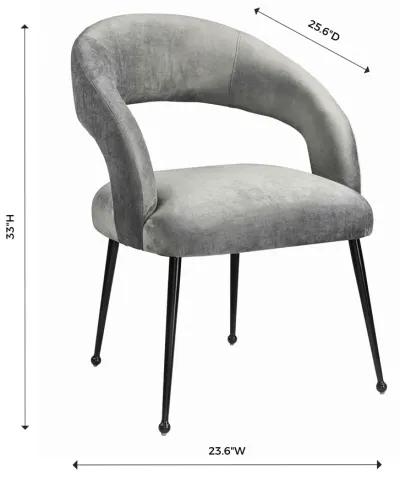 Rocco Slub Grey Dining Chair