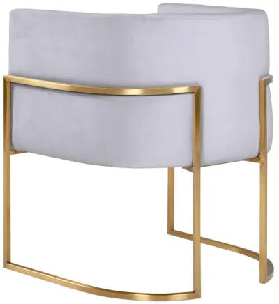 Giselle Grey Velvet Dining Chair with Gold Leg