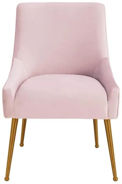 Beatrix Pleated Blush Velvet Side Chair