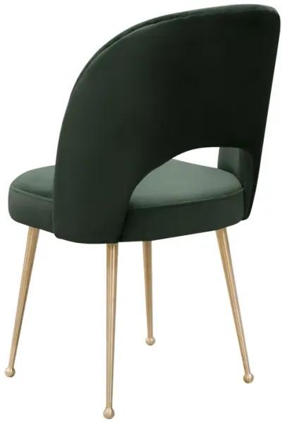 Swell Forest Green Velvet Chair