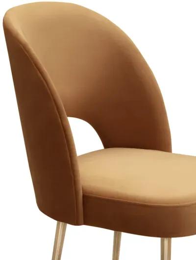 Swell Cognac Velvet Chair