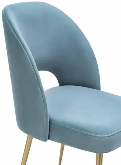 Swell Sea Blue Velvet Chair