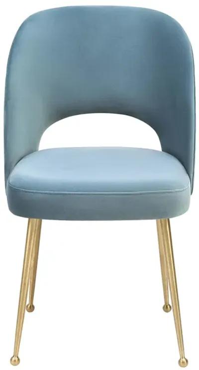 Swell Sea Blue Velvet Chair