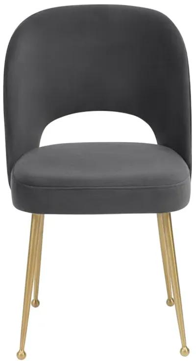 Swell Dark Grey Velvet Chair