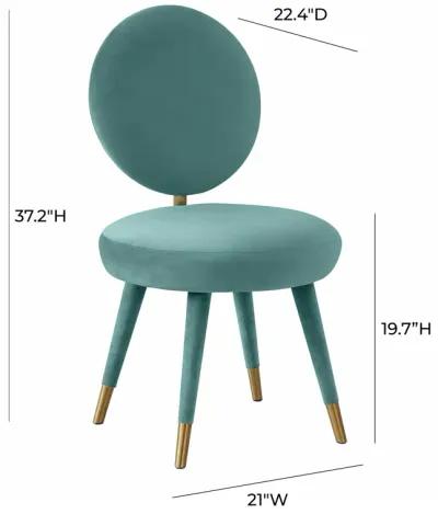 Kylie Sea Blue Velvet Dining Chair