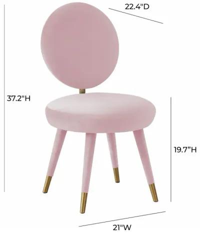 Kylie Bubblegum Velvet Dining Chair