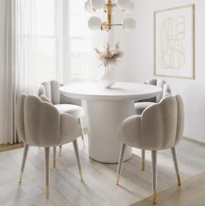 Gardenia Light Grey Velvet Dining Chair