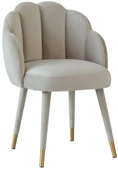 Gardenia Light Grey Velvet Dining Chair