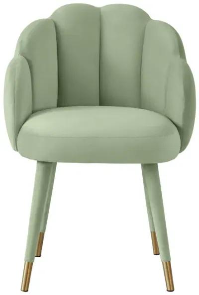 Gardenia Moss Green Velvet Dining Chair