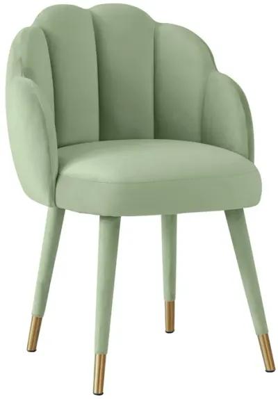 Gardenia Moss Green Velvet Dining Chair