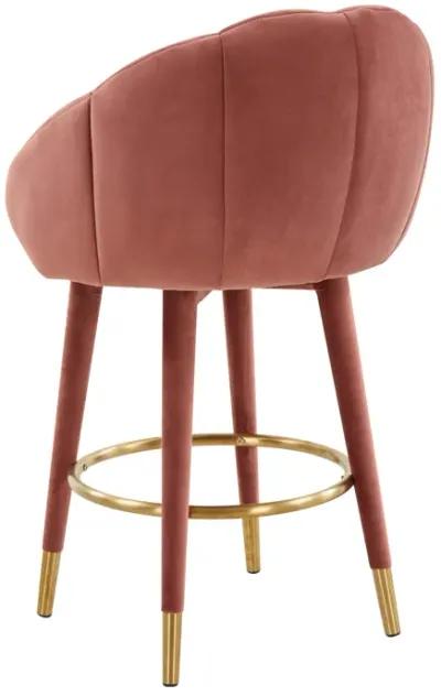 Myla Salmon Swivel Counter Stool