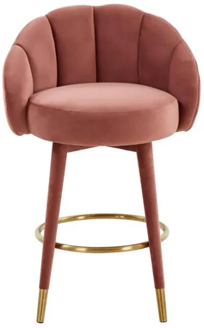 Myla Salmon Swivel Counter Stool