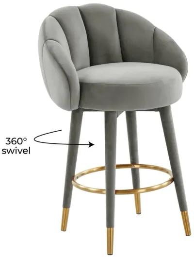 Myla Light Grey Swivel Counter Stool