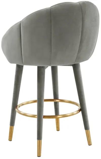 Myla Light Grey Swivel Counter Stool