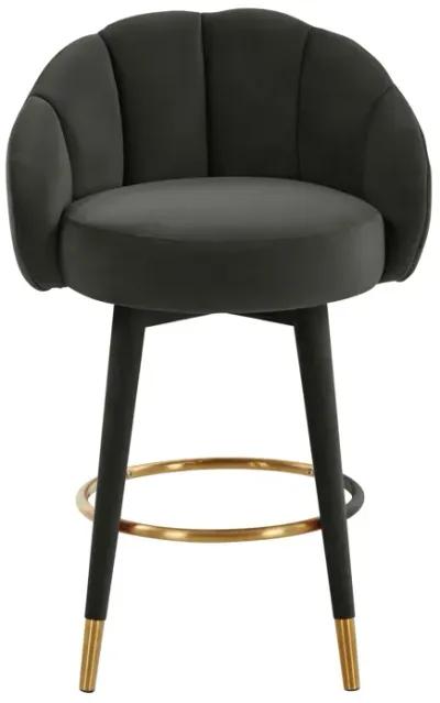 Myla Black Swivel Counter Stool