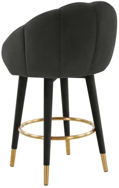 Myla Black Swivel Counter Stool