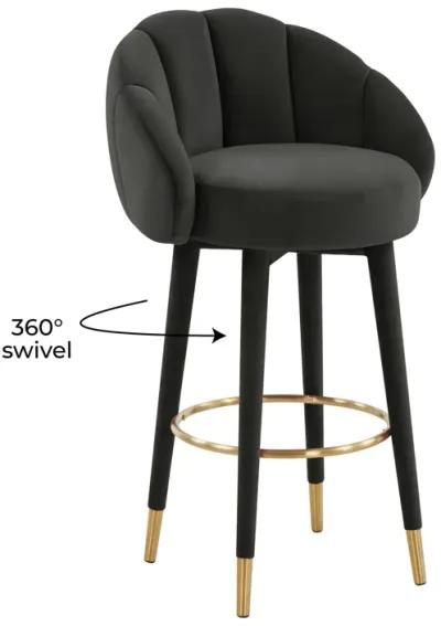 Myla Black Swivel Bar Stool