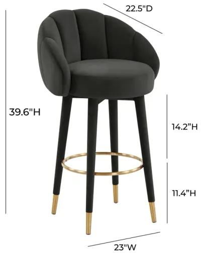 Myla Black Swivel Bar Stool