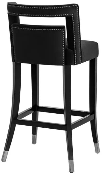 Hart Black Velvet Bar Stool