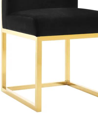 Haute Black Velvet Chair