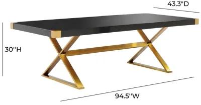 Adeline Black Lacquer Dining Table