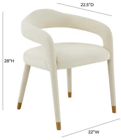 Lucia Cream Velvet Dining Chair