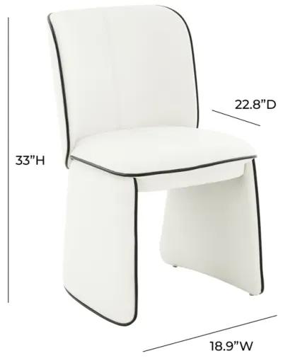 Kinsley Cream Performance Vegan Leather Dining Chair