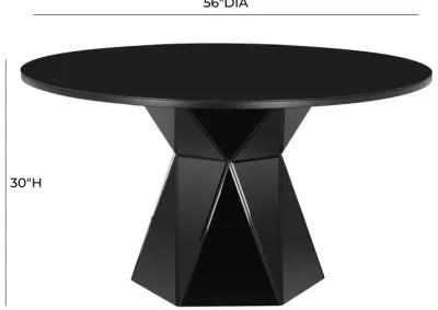 Iris Black Glass Dining Table