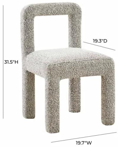 Hazel Grey Boucle Dining Chair