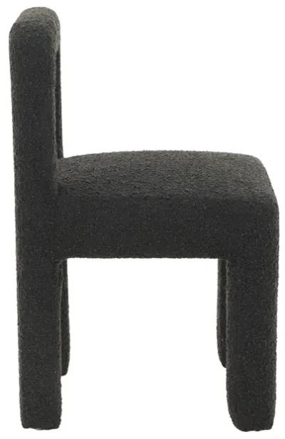 Hazel Black Boucle Dining Chair