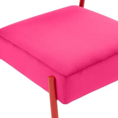 Jolene Hot Pink Velvet Dining Chair - Set of 2