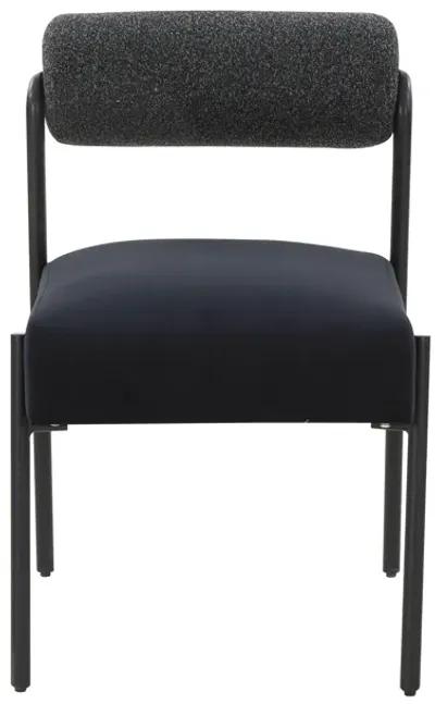 Jolene Black Velvet Dining Chair - Set of 2