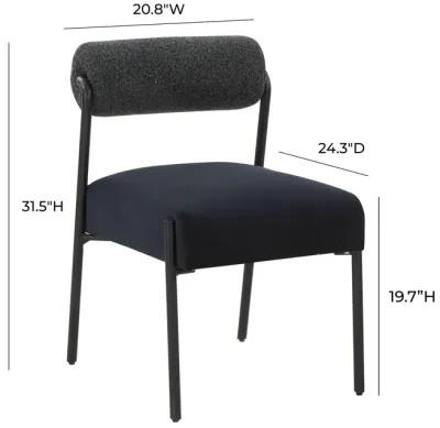 Jolene Black Velvet Dining Chair - Set of 2