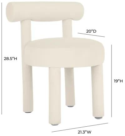 Carmel Cream Velvet Dining Chair