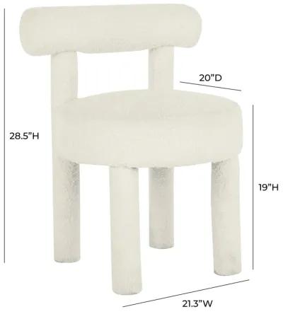 Carmel Cream Performance Boucle Dining Chair