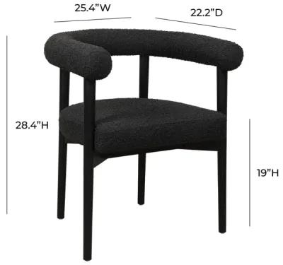 Spara Black Performance Boucle Dining Chair