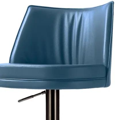 Gala Blue Performance Vegan Leather on Adjustable Stool