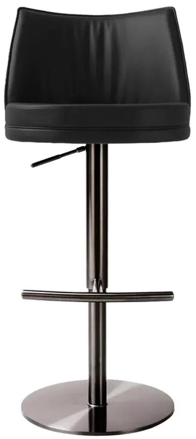 Gala Black Performance Vegan Leather on Adjustable Stool