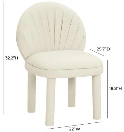 Aliyah Cream Performance Vegan Leather Dining Chair